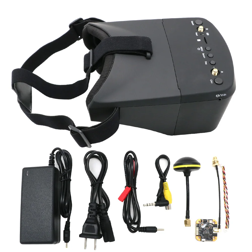 

EV800D 5,8G 4,9G 40CH 5-дюймовая гарнитура HD DVR разнообразие FPV очки с 25-1300 МВт переключаемый FPV передатчик VTX для RC FPV дрона