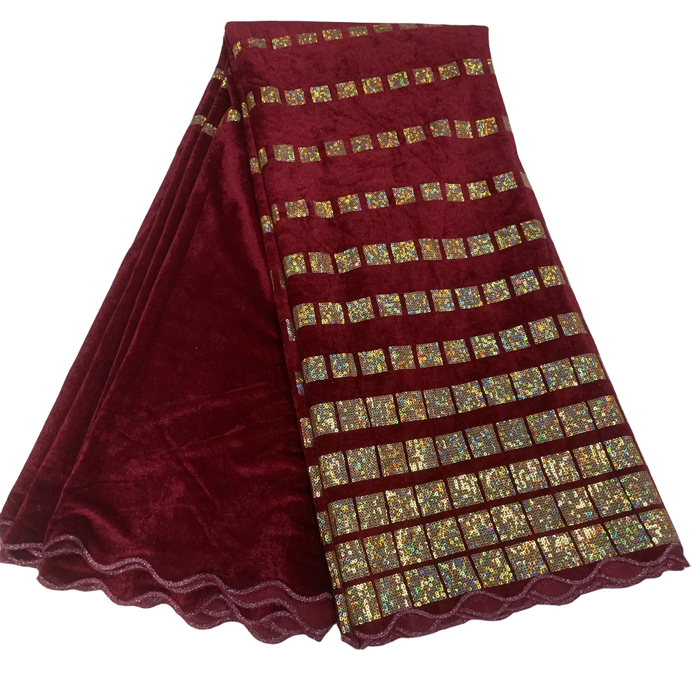 Женское бархатное платье с блестками вечернее кружевное в нигерийском стиле 2024