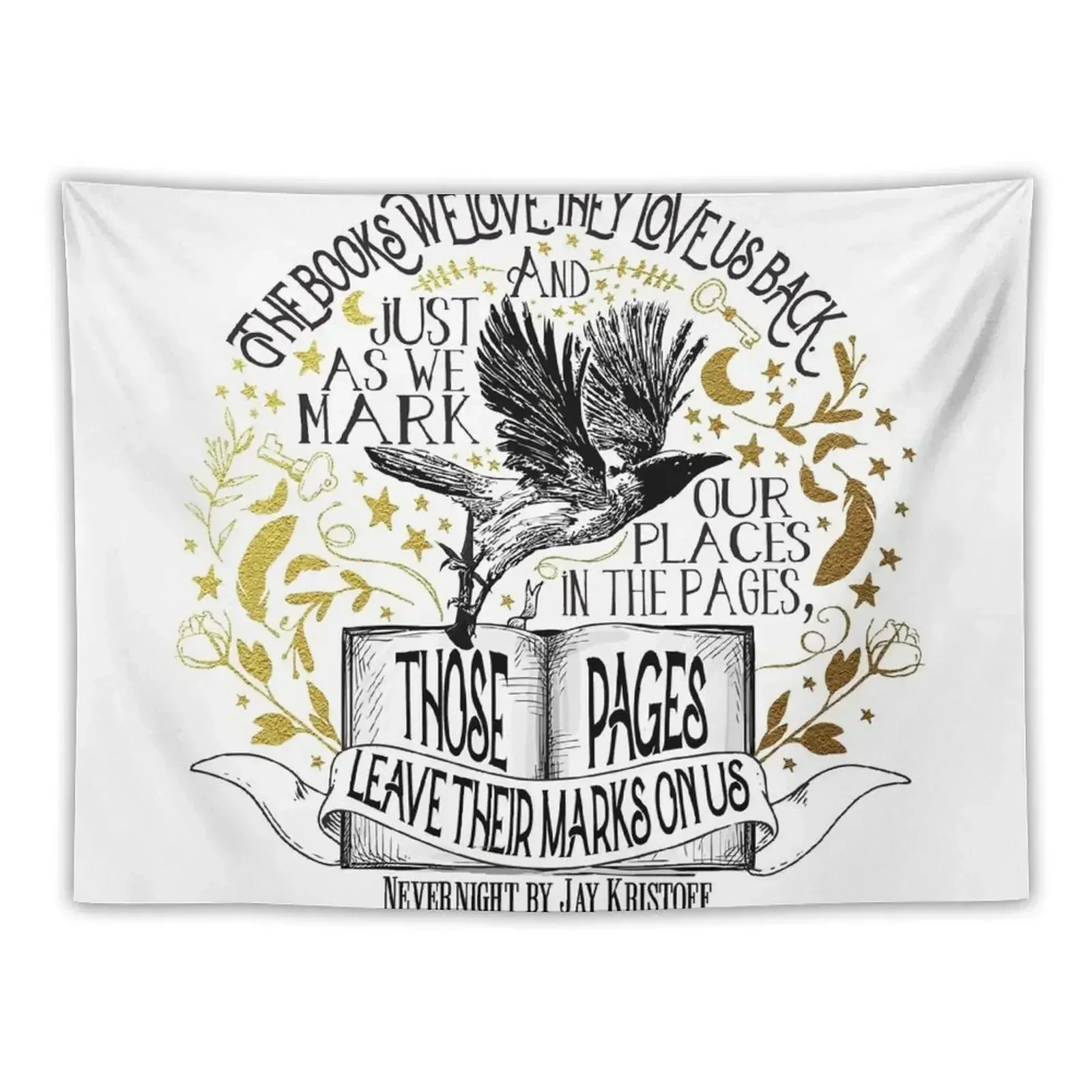 Ночь - книги Любовь нас гобелен вещи для украшения комнаты