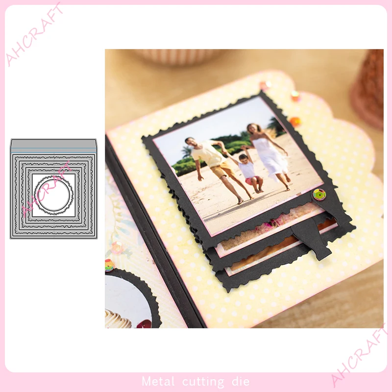 

Металлическая фоторамка режущие штампы для «сделай сам» скрапбукинга фотоальбома декоративного тиснения бумаги карточек рукоделия штамп ...