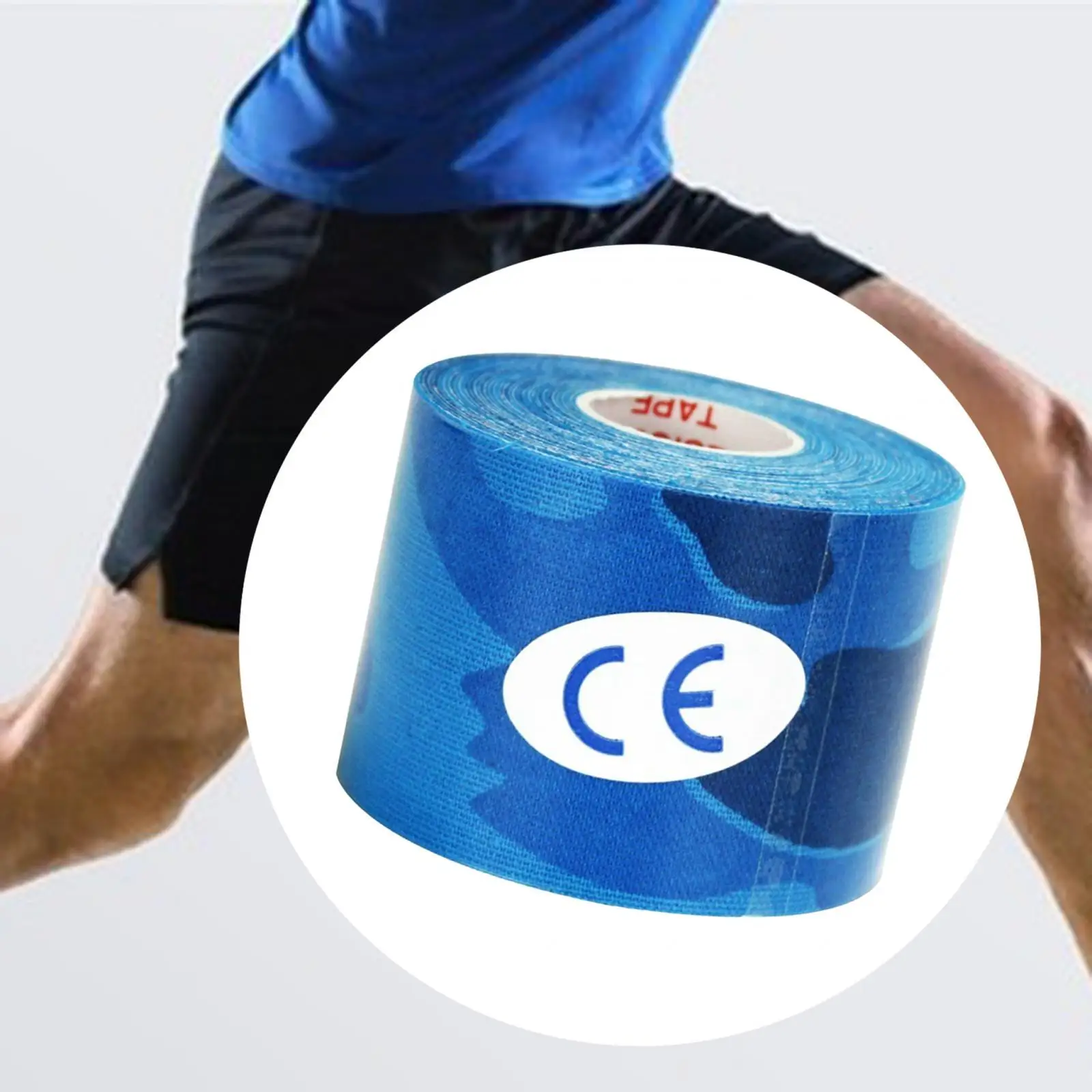 

Athletic Tape No Sticky Muscle Support Muscle Tape 5cmx5M Water Resistant Wrap Sports Tape for Ankle Shoulder Chest Knee Running