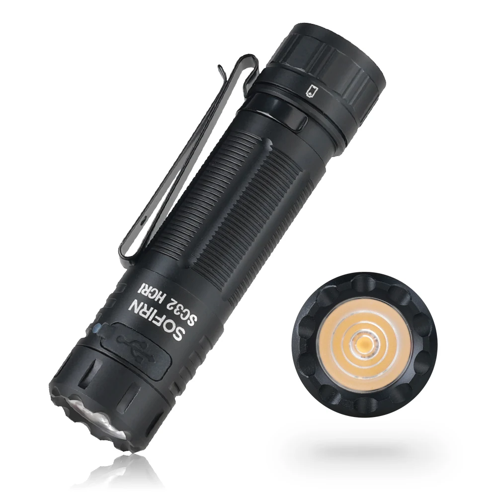 

1450lm Flashlight E-tail Switch Lantern With Mini Torch Sofirn Tactical Dimmable Rechargeable