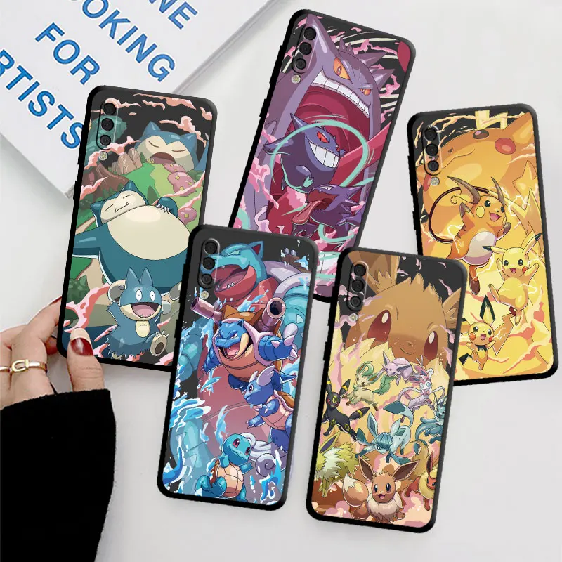 Чехол для телефона Gengar Evoli P-okemon Anime для Samsung Galaxy A70s M54 5G A04e A03Core A10 A50s A04 A01 M23 A30s A02, силиконовый чехол