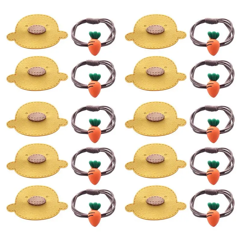 

Заколка для волос в виде пиона с маленькой желтой уткой