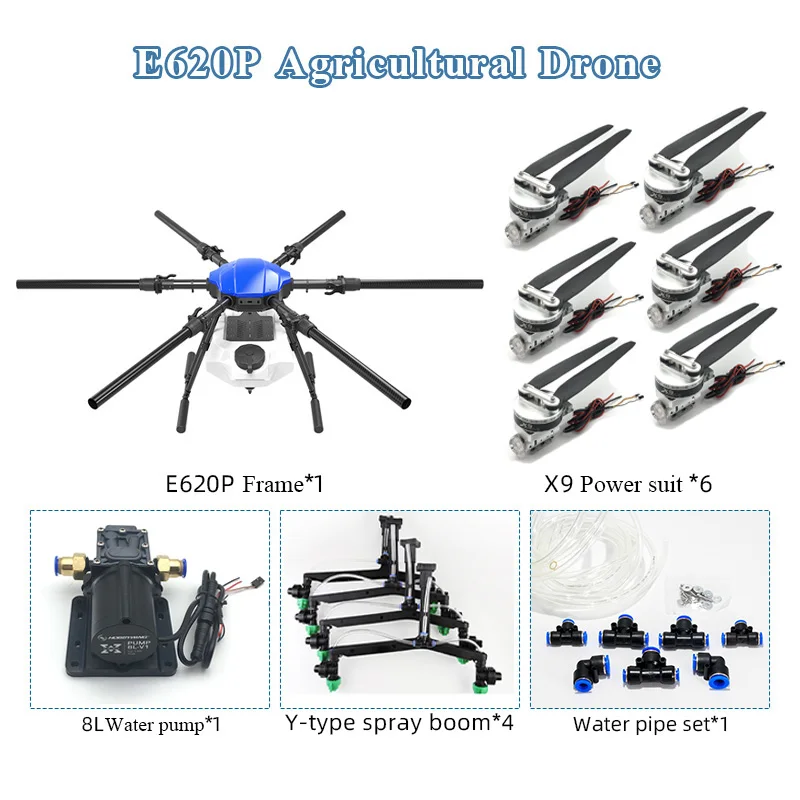 

EFT E620P 620 Six-axis 20L E420P 420 Four-axis Agricultural Spray Drone UAV Frame Kit 20kg With Hobbywing X9 PLUS 8L Pump