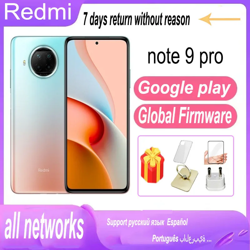 celular Smartphone xiaomi redmi Note 9 Pro 5G NFC Snapdragon 750G global version full netcom android Mobile phone