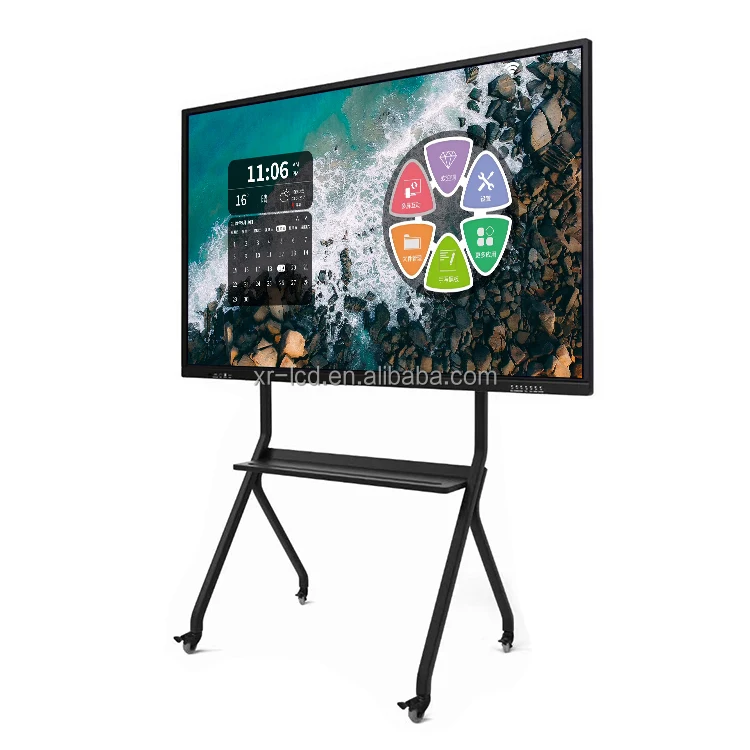 

75 85 inch Infrared Touch Smart Electronic Interactive lcd TV whiteboard built-in computer without projector