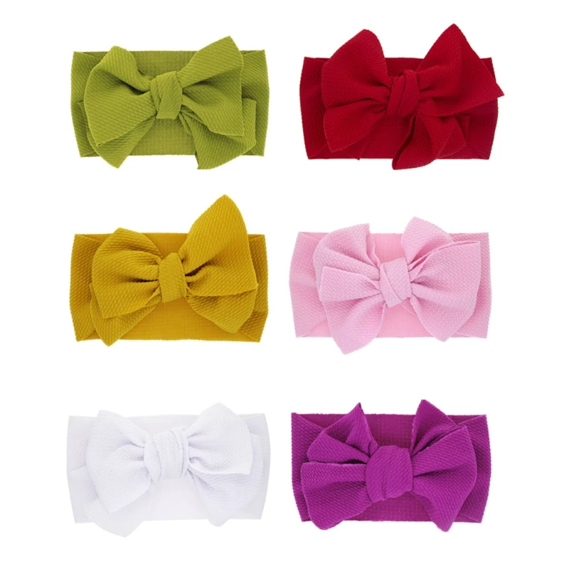 

10cm Widen Baby Girl Hair Bows Hairband Elastic Big Bow Head Wraps Toddler Headdress Stretchy Hair Bands