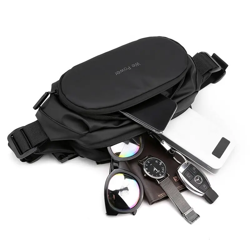 New Men's Chest Bag Simple Waist Bag Outdoor Sports Crossbody Bag Large Capacity Waterproof Waist Bag Phone Pouch Bags for Male