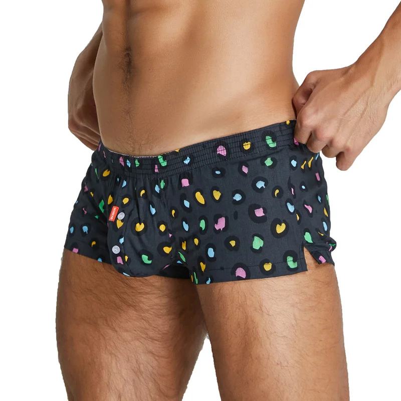 FYXLJJ Cotton Boxers Printed Men's Underwear Boxer Shorts Arrow Panties Mens Casual Homewear Sleep Bottoms Underpants Men Pajama