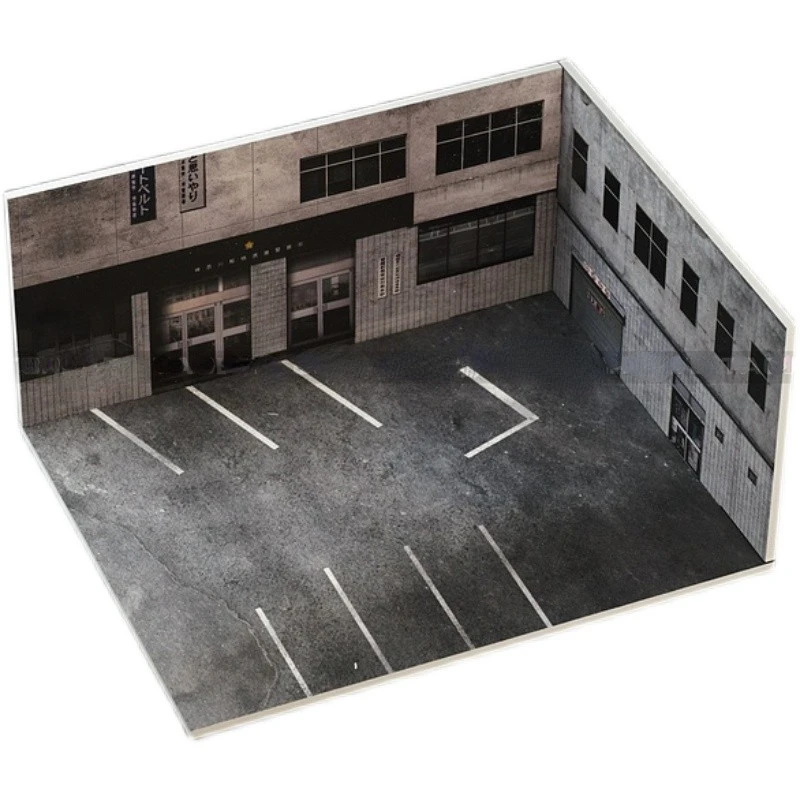 

Масштаб 1/64, модель автомобиля, гаража, вид на улицу, японский полицейский участок, фон, демонстрация сцены, модель, игрушка, подарки