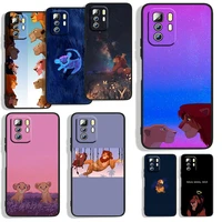 the lion king simba for xiaomi redmi note 11s 11t 11 10s 10 9t 9s 9 8t 8 7 6 5a 5 4x pro black soft phone case capa