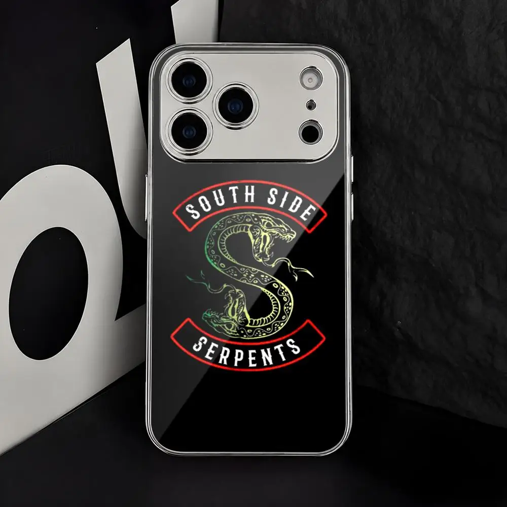 Чехол для телефона South Side Serpents для iPhone 17 16 15 14 13 12 Pro Max Plus, с гальваническим металлическим каркасом, тонкий, противоскользящий (art.: 3920db9974747) - 3920db9974747