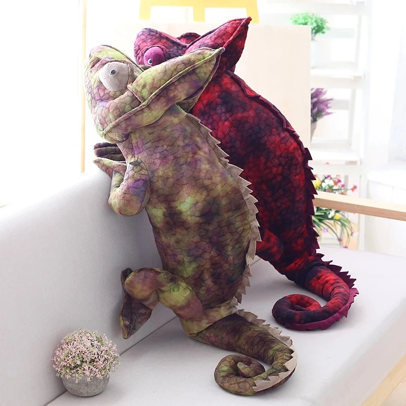 

70/100CM Simulation Chameleon Plush Toy Soft Creative Cartoon Chameleon Stuffed Animal Doll Boy Appease Toys Kids Birthday Gift