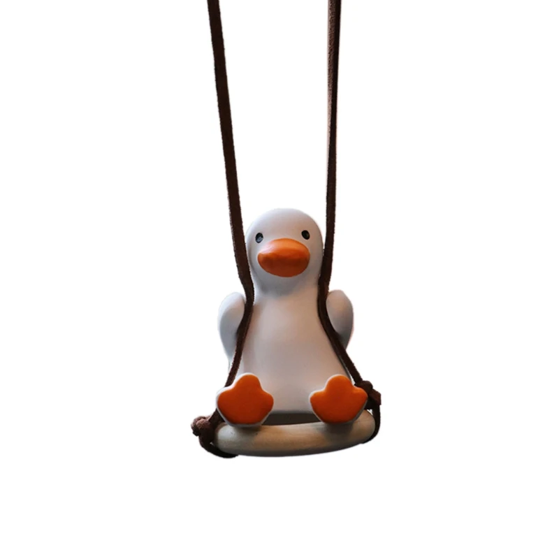 

1Piece Cute Little Duck Swing Car Rearview Mirror Pendant Lucky Decoration