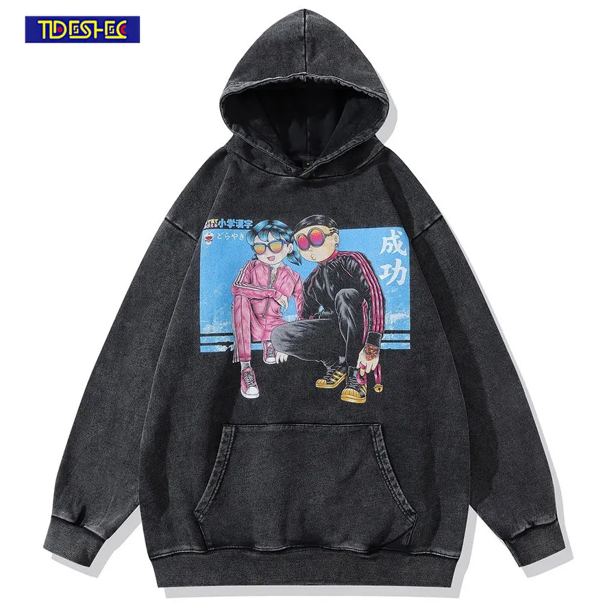 

Fashion Cartoon Print Hoodie Men Women Casual Unisex Streetwear Hoodies Autumn Winter Clothes Long Sleeve Sweatshirt Pullovers