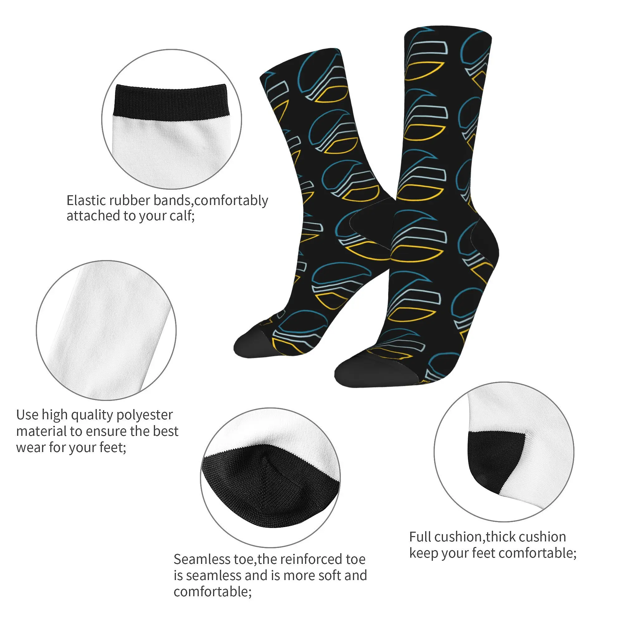 Осенне-зимние сумасшедшие дизайнерские носки унисекс WipEout Pulse Style с логотипом FEISAR