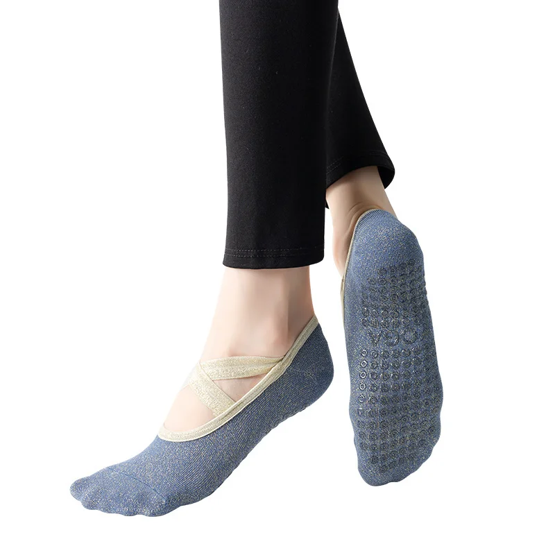 

Bandage Yoga Non-Slip Socks 2023 With Women Breathable Pilates Sock Sports Ladies Ballet Dance Workout Socks for Fitness Gym