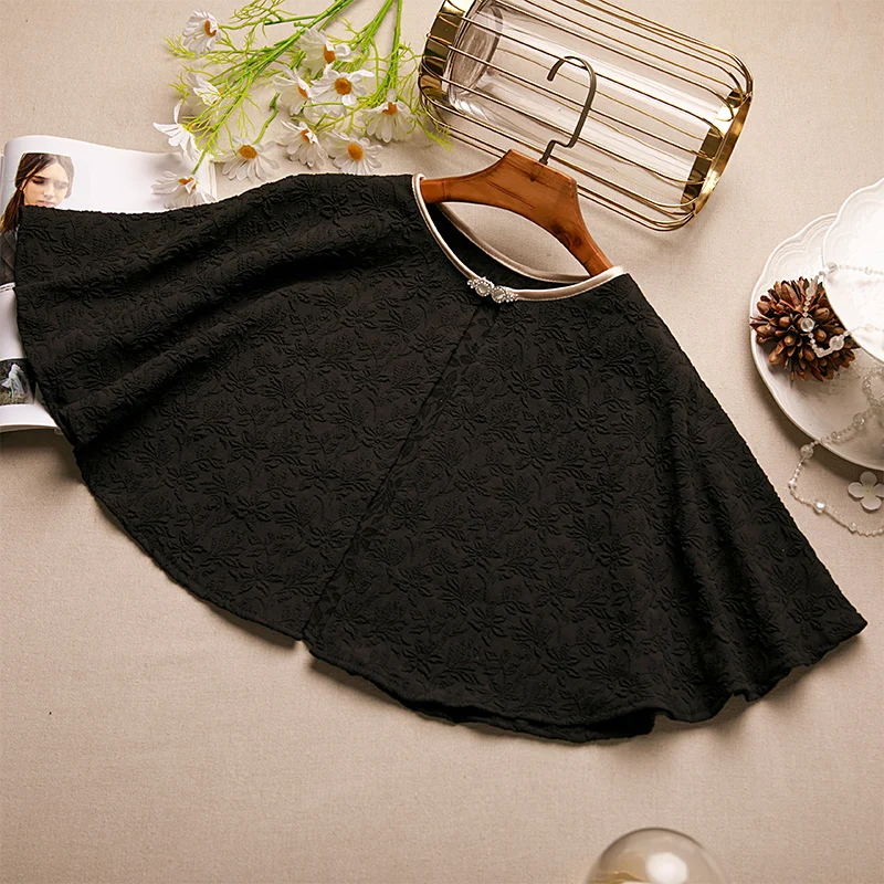 

Retro Summer Lace Cheongsam Shawl Women O-neck Short Cloak Cape