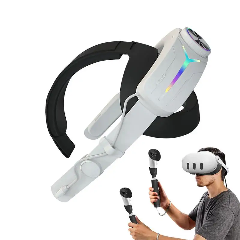 

Регулируемая головная повязка RGB для виртуальной реальности, вертикальная подсветка, легкий сменный ремешок для виртуальной реальности, комфортное снижение давления на лицо для гарнитуры виртуальной реальности 3
