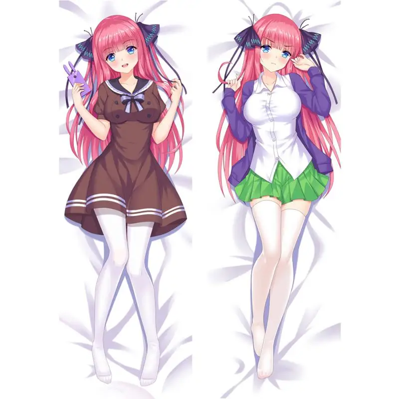 

The Quintessential Quintuplets Pillowcase Nakano Nino Dakimakura 59" Long Otaku Pillow Cover Hugging Body Moegirl Pillow Cases