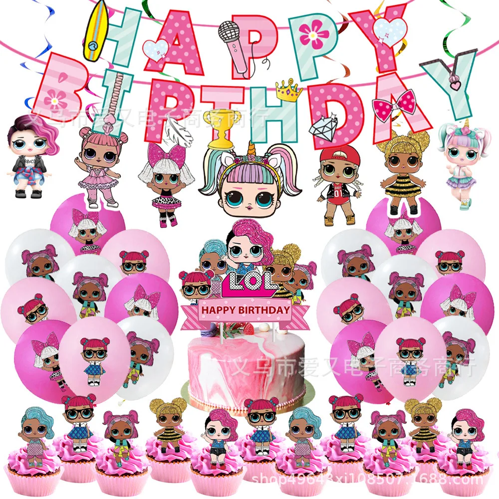 Скидка Кукла-сюрприз LOL, украшение, тянущийся флаг, подвесной спиннинг, набор воздушных шаров, рождественские подарки Купить Кукла-сюрприз LOL, украшение, тянущийся флаг, подвесной спиннинг, набор воздушных шаров, рождественские подарки