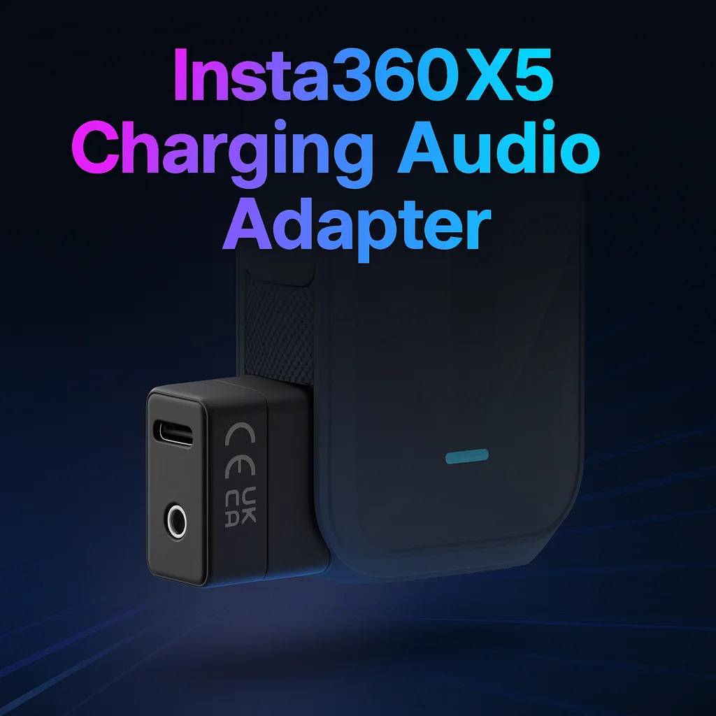 Фото Аудио и адаптер питания для Insta360 X5 — микрофонный разъем типа C, прочное, стабильное подключение для записи видеоблогов №2