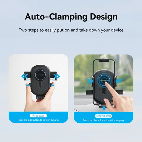 Автомобильный держатель для телефона Vention 3 в 1, подставка Gravity, автоматическое восстановление для приборной панели, лобовое стекло, автомобильное вентиляционное отверстие для iPhone 16 Xiaomi Samsung