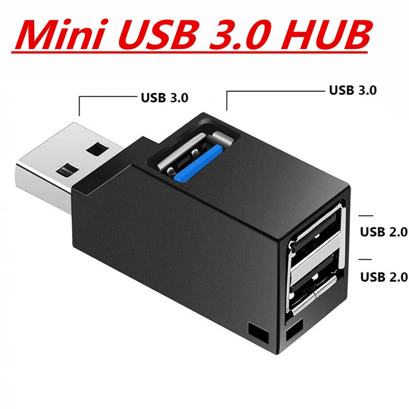 

Концентратор USB 3,0, адаптер-удлинитель, мини-разветвитель с 3 портами для ПК, ноутбука, Macbook, высокоскоростной U-диск-ридер для Xiaomi
