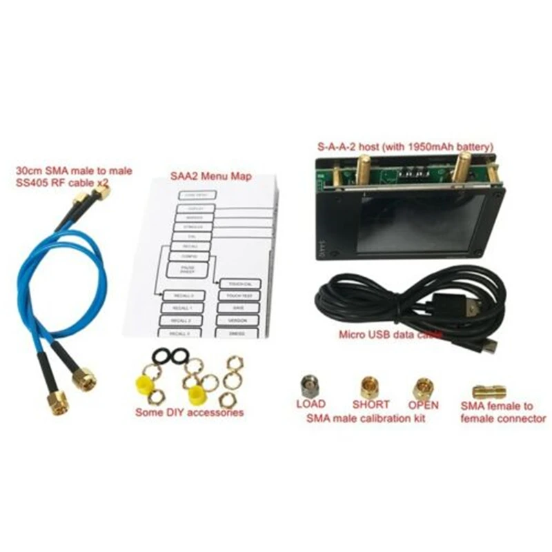 

50kHz-3GHz V2 HF VHF UHF Vector Network Antenna Analyzer+LCD+Battery Standing Wave Digital Screen Shortwave