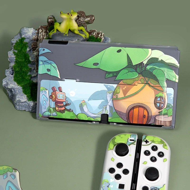 

For Nintendo Switch Case OLED Accessories Hard Shell Soft Joycon Cover Cartoon Illustration Protect Case For Switch Console Game