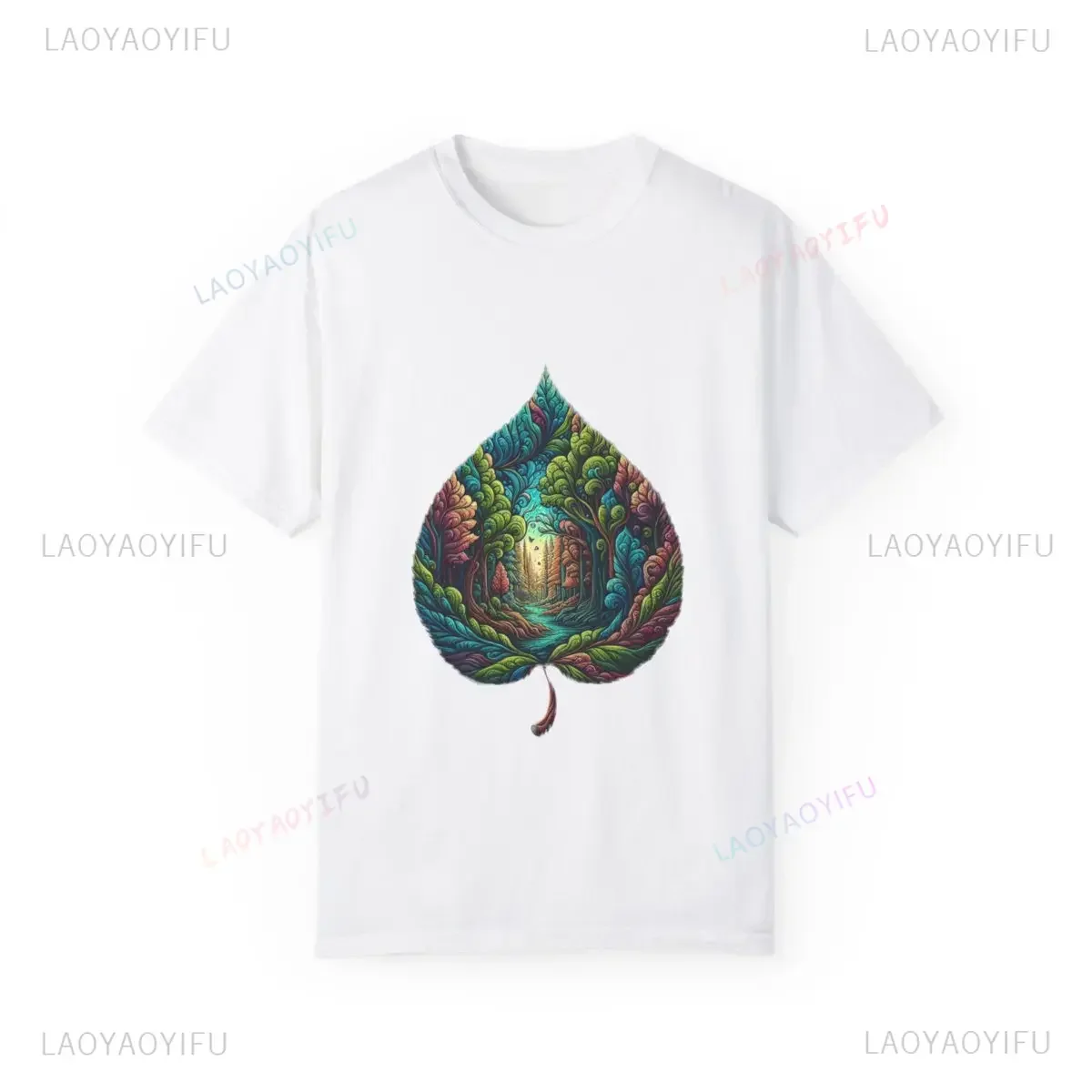 Футболка унисекс с принтом: дизайн Зачарованный лес распарящие секреты идеально