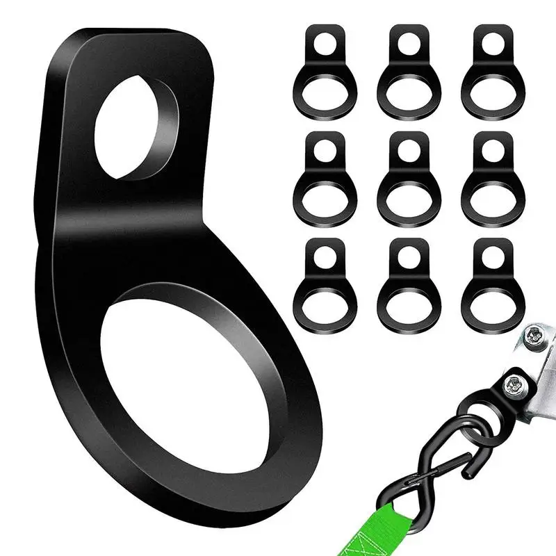 

Tie Down Strap Rings Dirt Bike 10Pcs Stainless Steel Multi-Purpose Tie-Down Anchors Hooks Dirt Bike Tie Down Strap Rings For