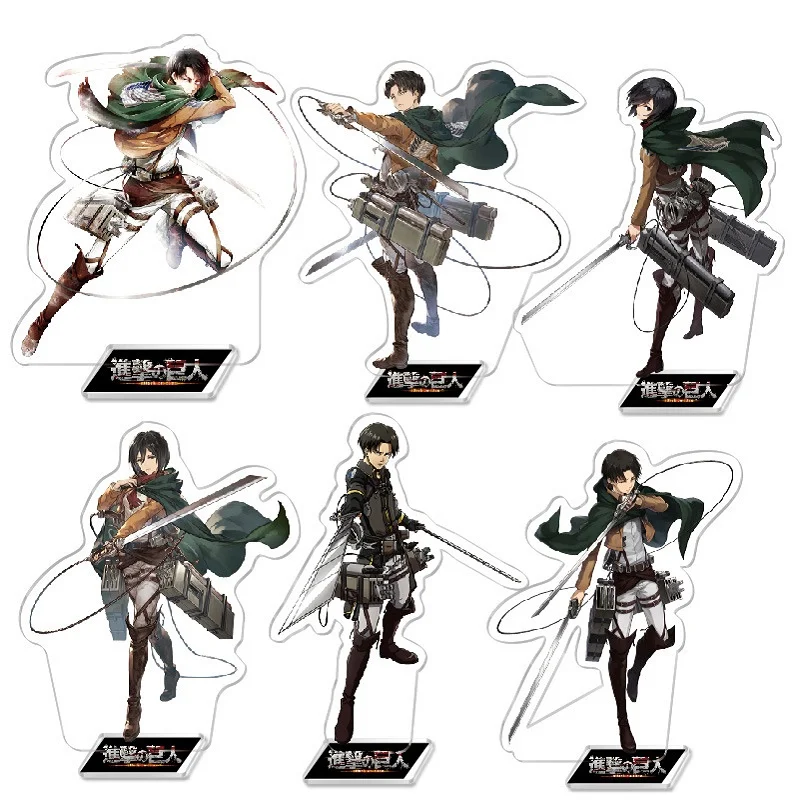 

Attack On Titan Character New Model Acrylic Stands Model Anime Figure Eren Levi Ackerman Erwin Smith Desk Decora Props Fans Gift