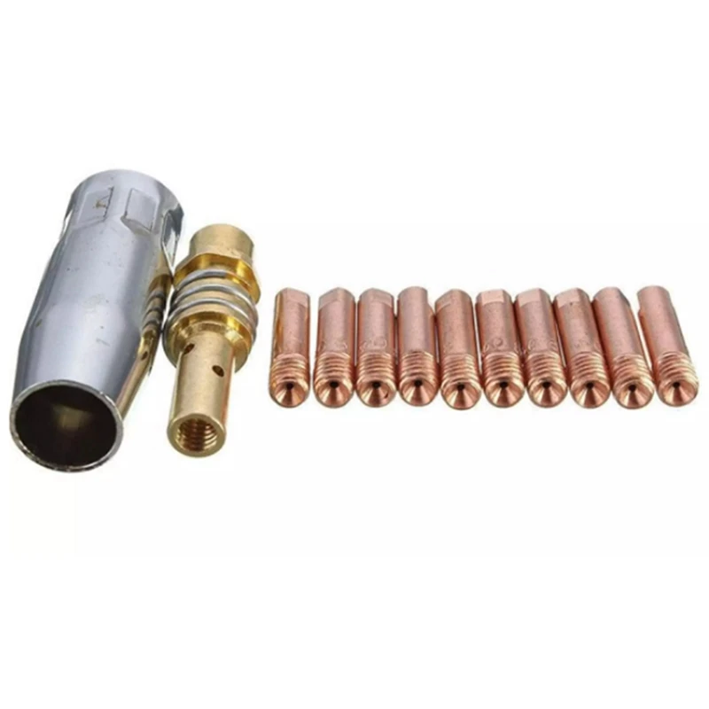 

12X Power Nozzles M6 Contact Tube Holder Inert Nozzle For MB-15AK Welding Welding Torch
