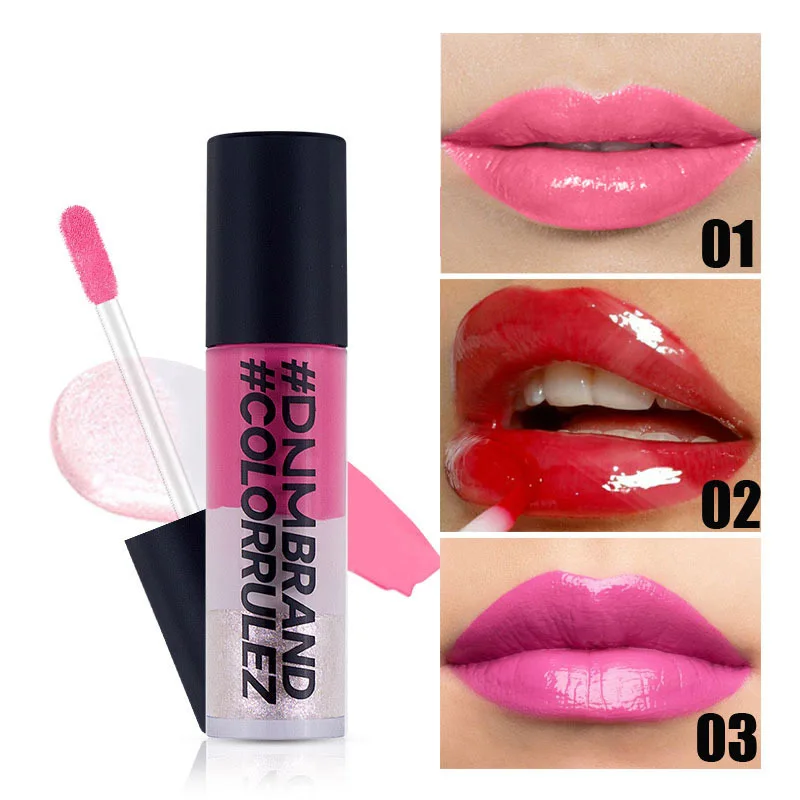 Макияж трехцветный блеск для губ с мороженым трехслойная - Цена: 539.63