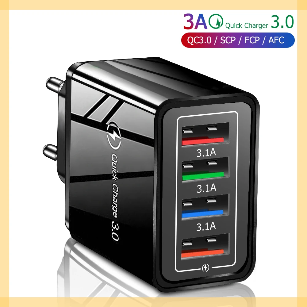 

Quick Charge 3.0 USB Charger For iphone 13 12 pro max Fast Wall Charging for Samsung mi Mobile Phone Chargers Adapter