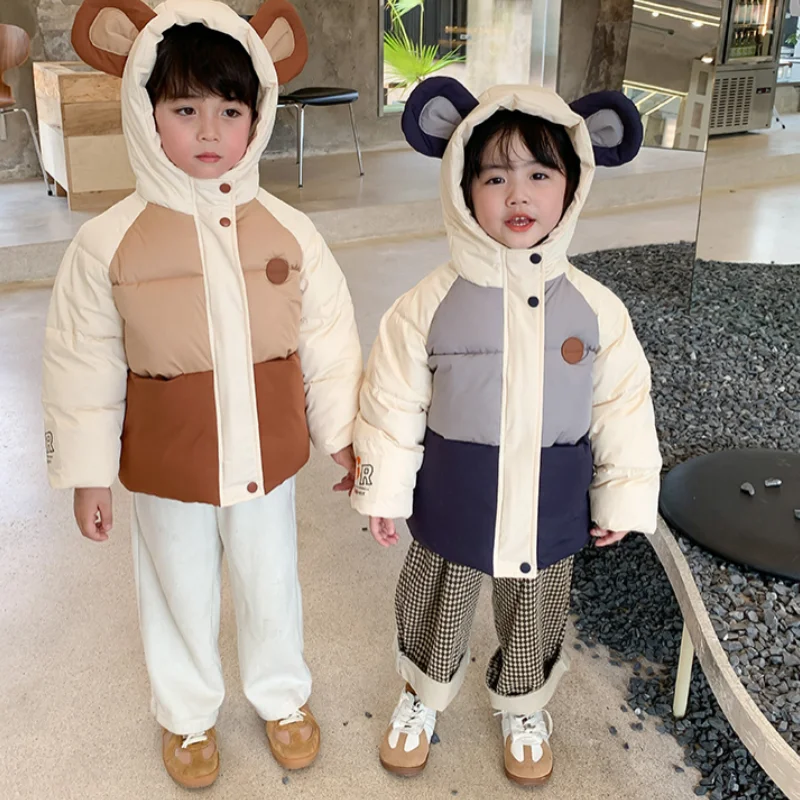 

Зимнее пальто для новорожденных девочек, детская куртка для маленьких девочек, детская одежда с длинным рукавом в Корейском стиле с героями мультфильмов, повседневная куртка для маленьких девочек