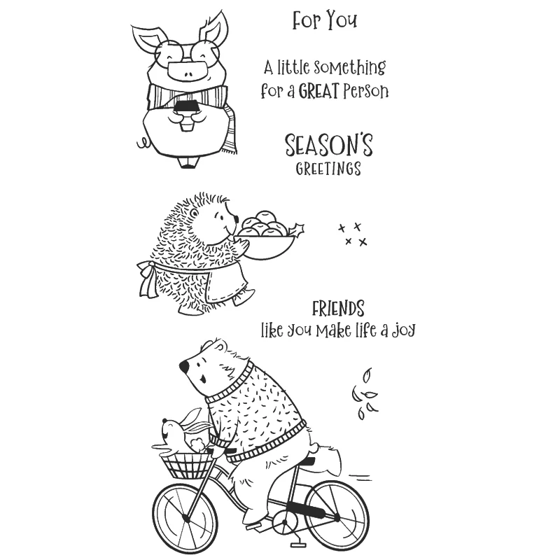 

Симпатичная Свинья, дизайнерские прозрачные штампы и штампы в виде животных для рукоделия, бумажный альбом, скрапбукинг, Декор, ремесла, шта...