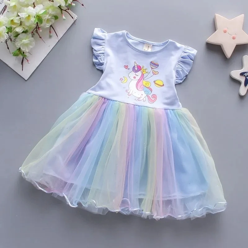 

Toddler Baby Dress Summer Clothing Girls Sleeveless Mesh Dress Children's Vest Princess Dress Children's Party Dress