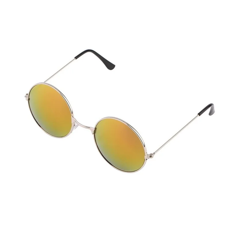 

Очки солнцезащитные круглые с цветными зеркальными линзами для мужчин и женщин, винтажные модные очки в британском пляжном стиле, 2022