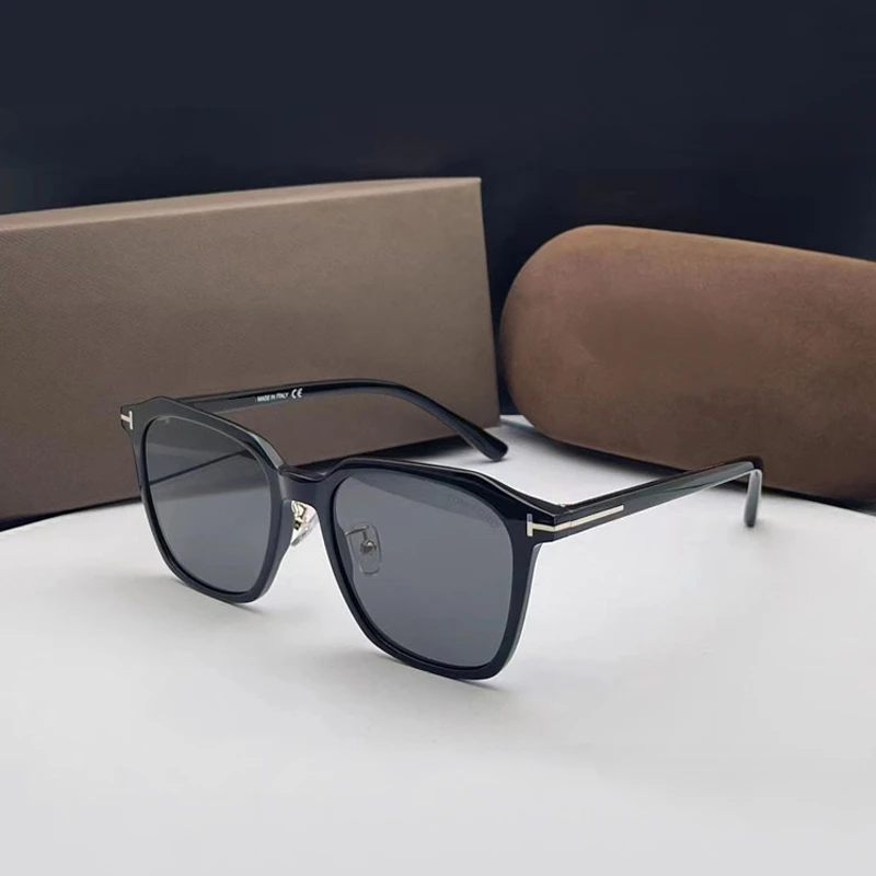 Дизайн марки TF971 Классические квадратные поляризованные солнцезащитные очки для мужчин высококачественные ацетатные рамы солнцезащитные ...