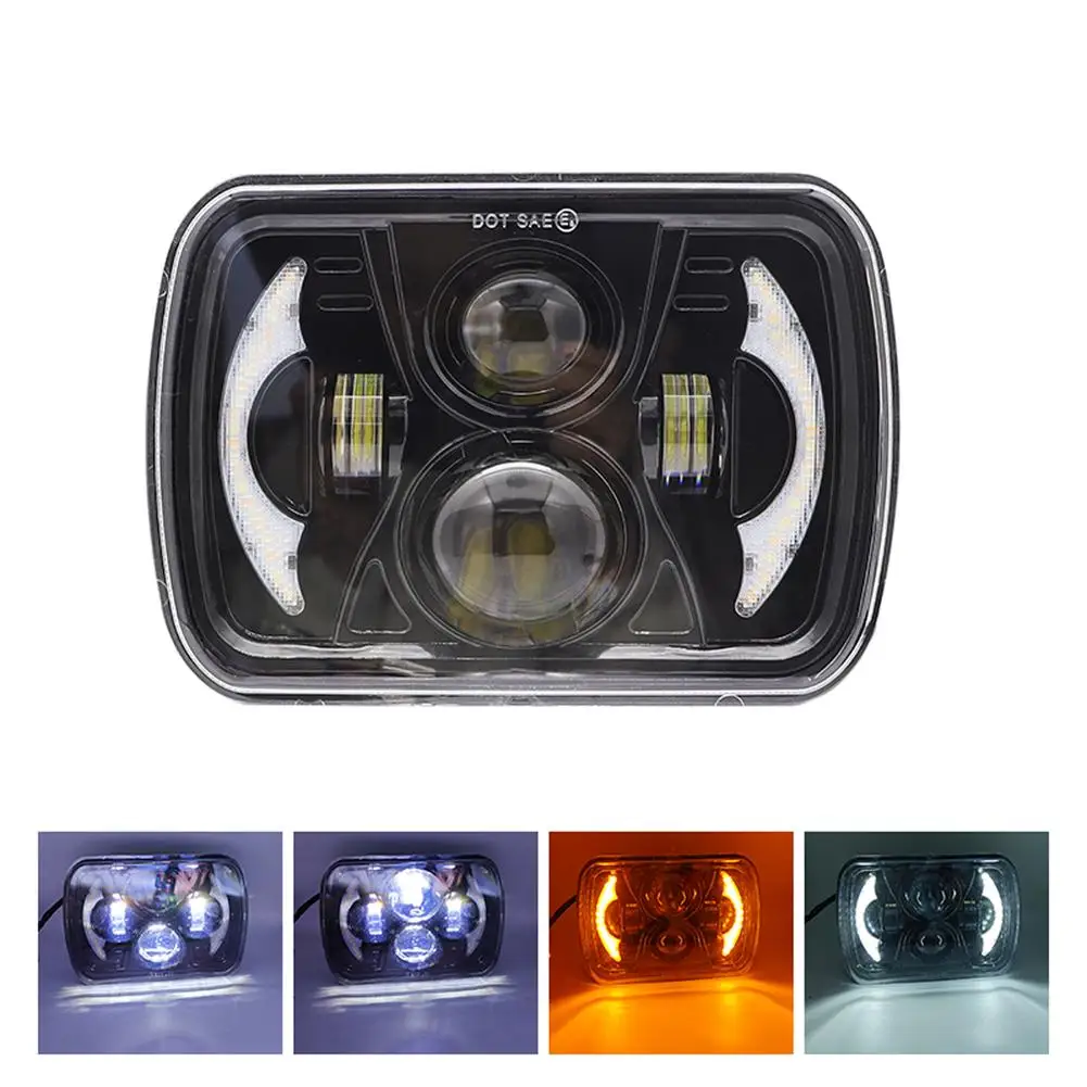 

Car Led Headlight 7 Inch 60w 6000lm 6000k Square Headlamp Signal Light Waterproof Driving Light For Truck Off-road Motorcycle