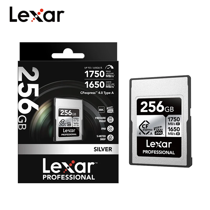 Фото Карта памяти Lexar Professional SILVER CFexpress 4.0 Type A, 256 ГБ/512 ГБ, VPG200, 8K CFA, для камер SONY, скорость до 1750 МБ/с №5