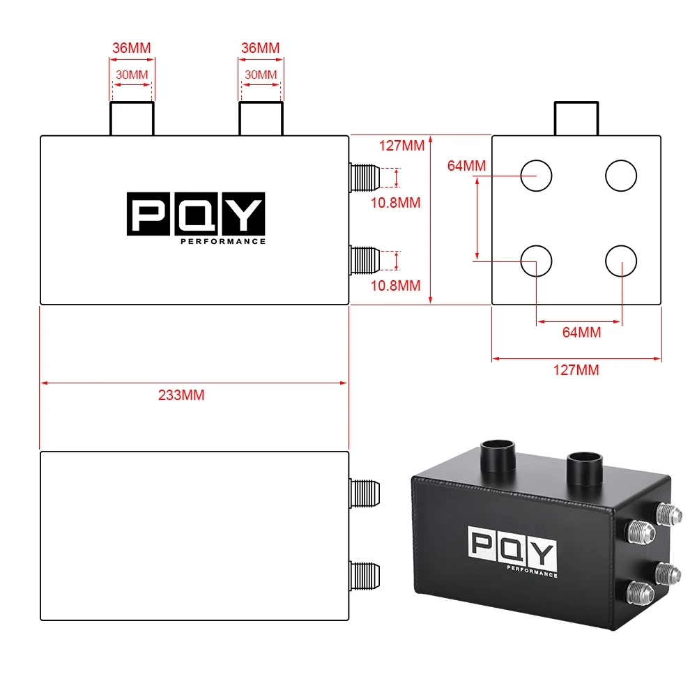 Масляный уловитель WLR сапунный бак с фитингами для топливного шланга AN10