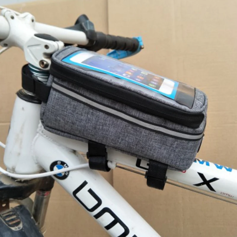 

Водонепроницаемая велосипедная сумка, велосипедная Рама, передняя Верхняя сумка, велосипедный чехол для сенсорного экрана телефона