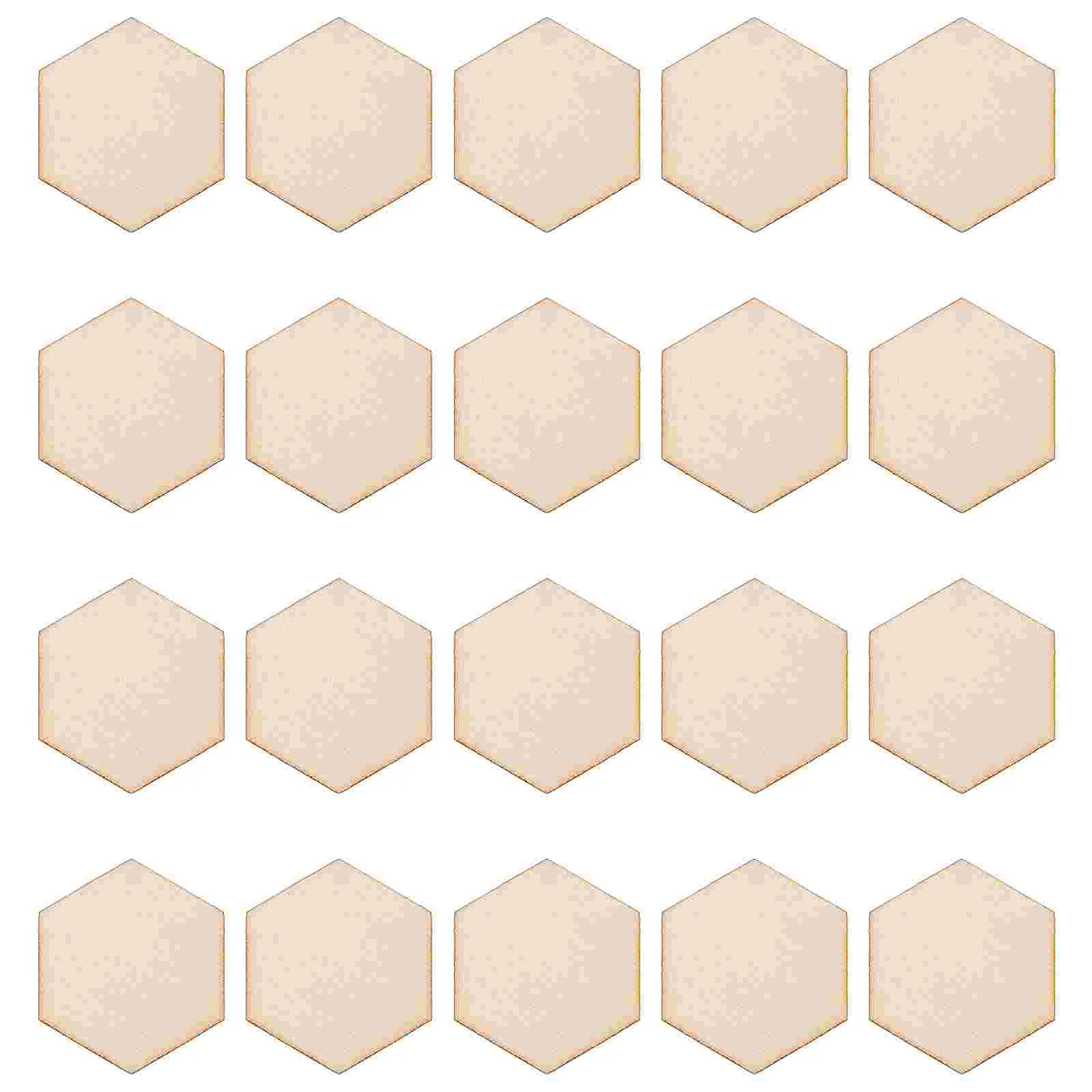 

Wood Hexagon Cutouts Pieces Unfinished Blank Tiles Wooden Crafts Slices Coasters Diy Chips Hexagonal 25Mm Board Natural
