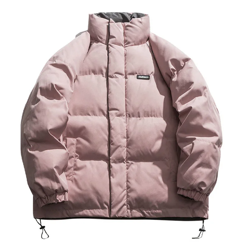 New Winter Parkas Padded Coat Zipper Jackets Men Loose Warm Thick Outwear Coats For Male Harakuju