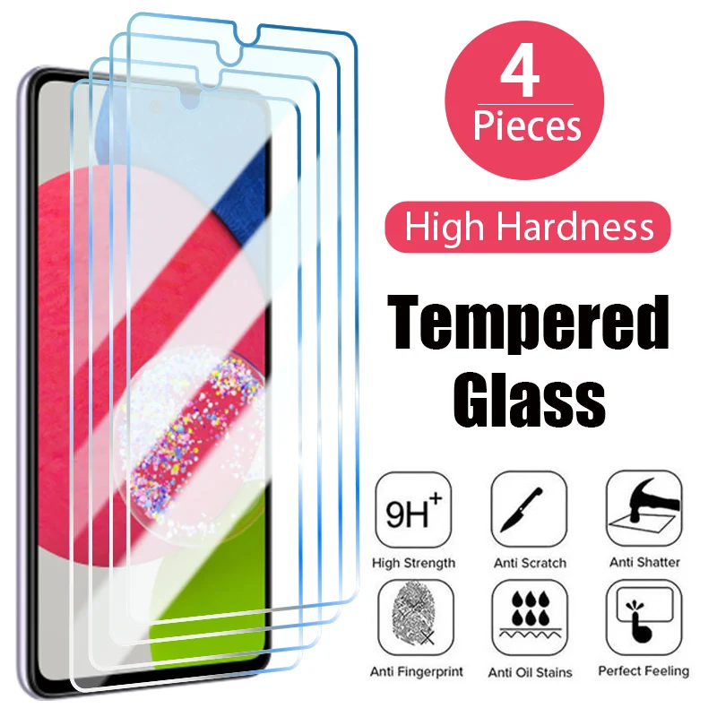 

4PCS glass for Samsung Galaxy A51 A71 A41 A31 A21s 5g A52 A42 screen protector for Samsung A70 A50 A40 A30 A12 A22 A13 glass