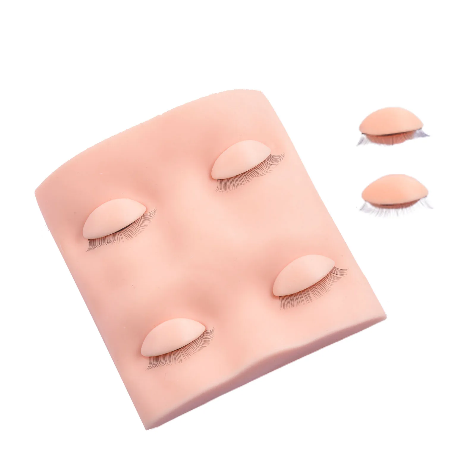 

Eyelash Mannequin Head Silicone Training Mannequin Head With 3 Pairs Replaceable Eyelids Head Mold For Makeup Practice And Lash